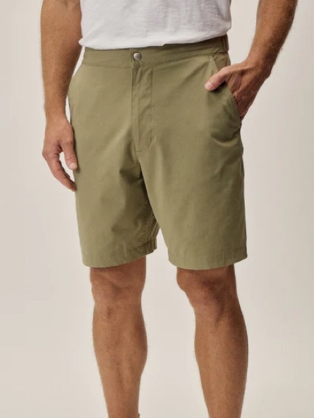 Buck Mason 8” Deck Shorts khaki tan size 36 EUC